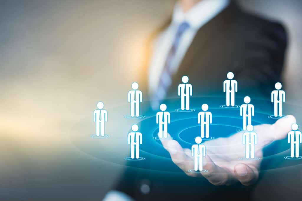 Marketing customer target audience concept, target audience, customers care, customer relationship management (CRM)